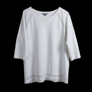 Kenneth Cole Reaction Mesh-striped Top